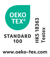 Etiķete STANDARD 100 HKS 18363 Testex.