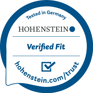 Zīmogs: Tested in Germany, Verified Fit, hohenstein.com/trust.