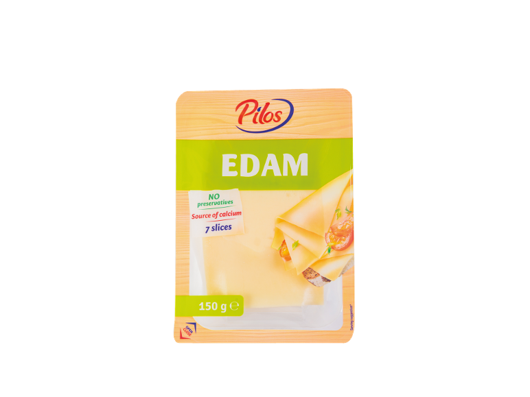 Pilos Edamas siera šķēles, 150g iepakojums