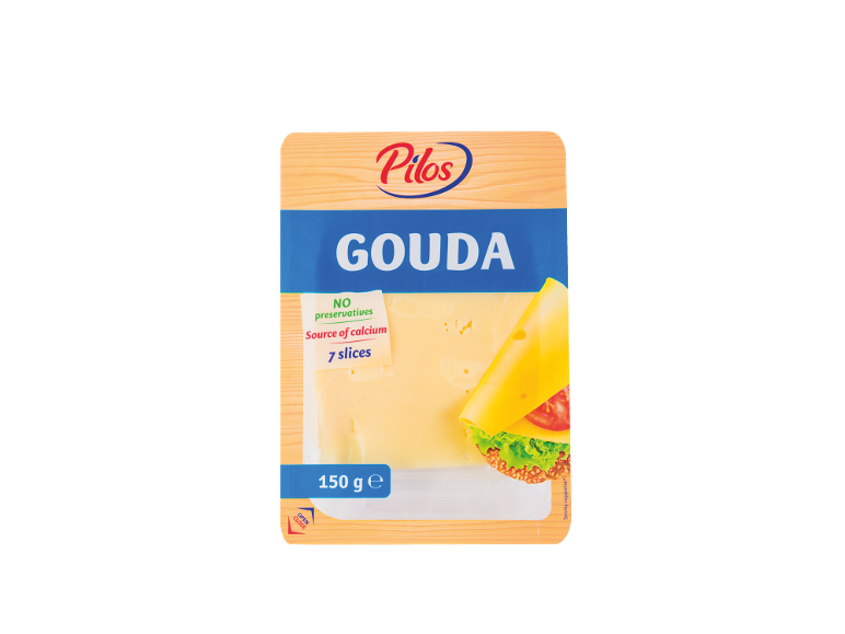 Pilos Guda siers šķēlēs, 150g iepakojums