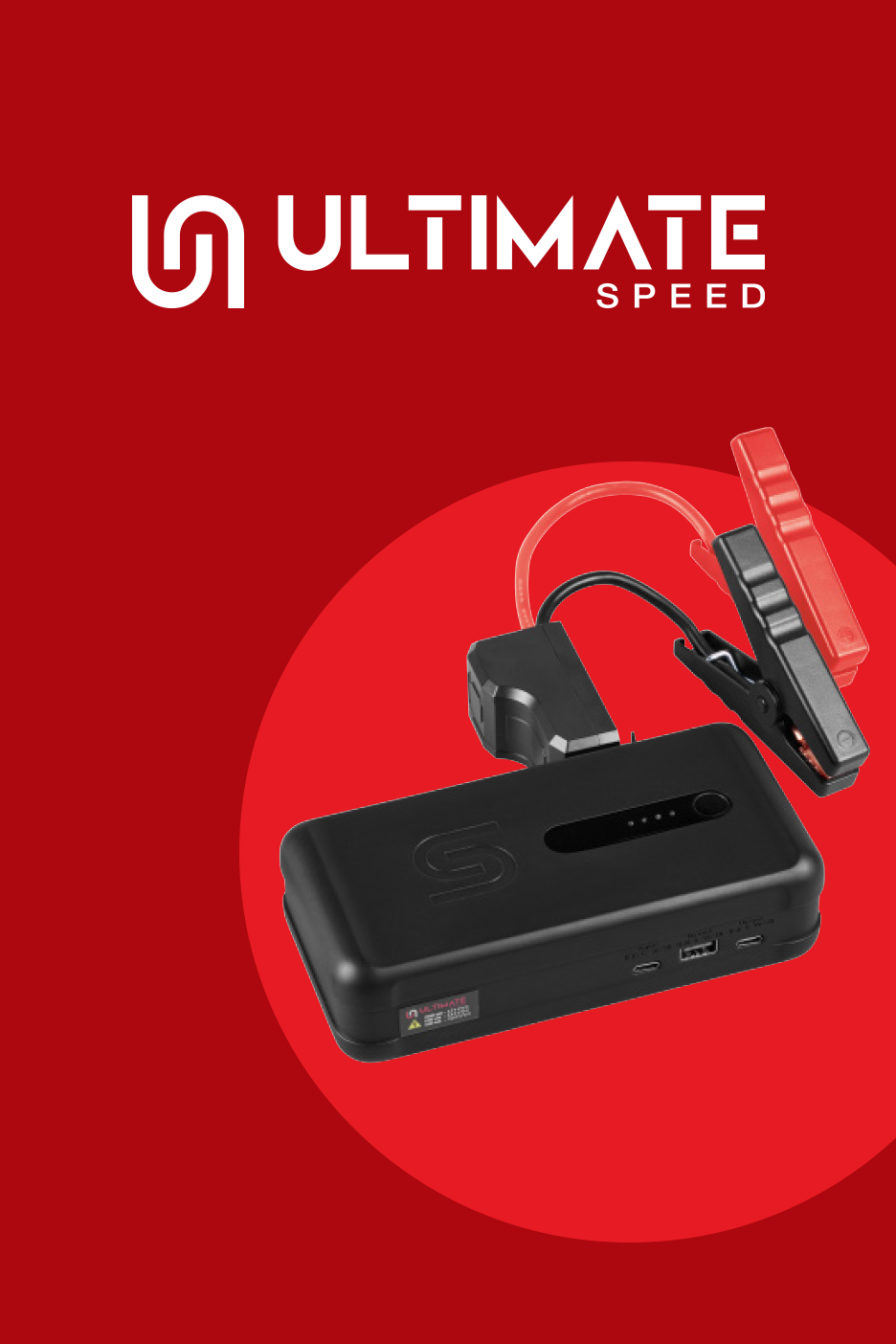 Ultimate Speed palaidējs-ārējais akumulators ar kabeļiem un spailēm