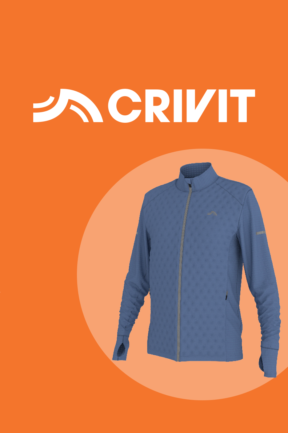 Crivit vīriešu sporta jaka zilā krāsā.