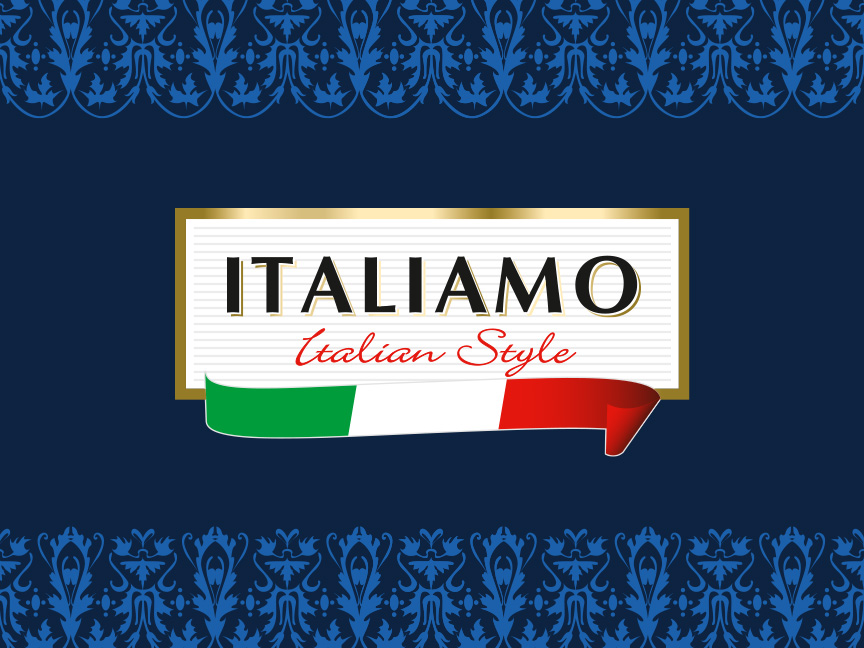 Etiķete ar nosaukumu 'ITALIAMO Italian Style' itāļu stilā.