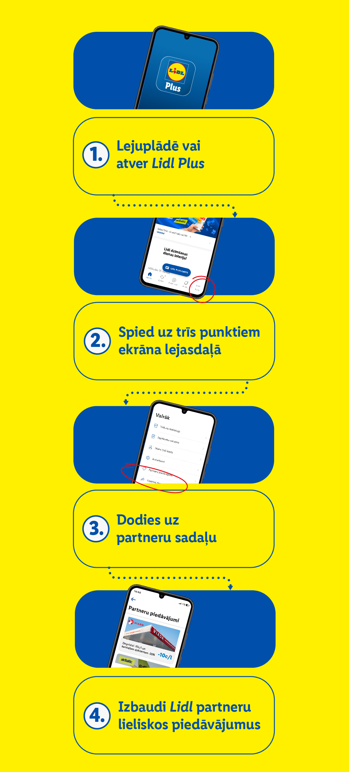 Lidl Plus lietotne: partneru piedāvājumi, Via Baltica atlaides u.c.
