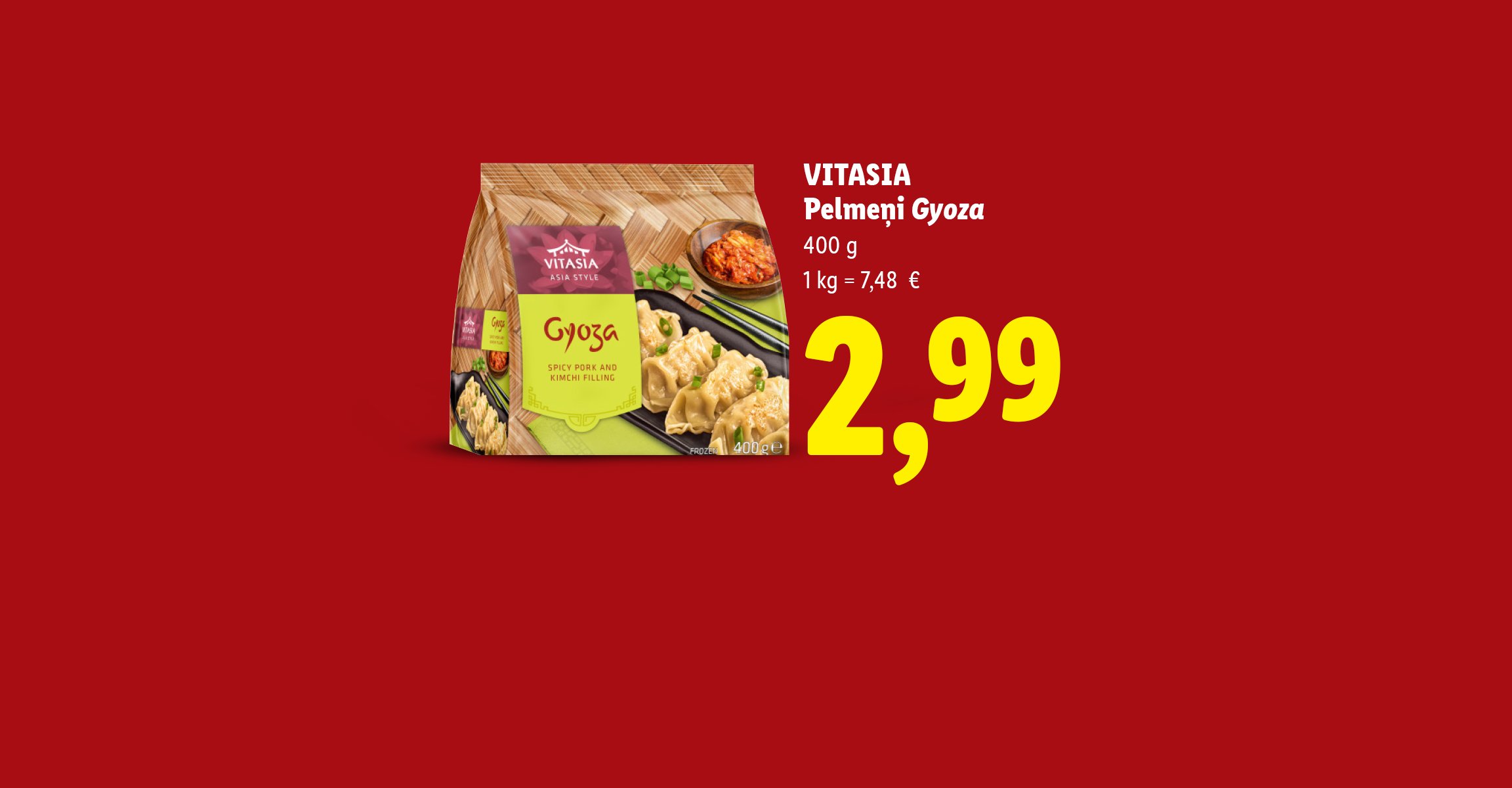 Pelmeņi Gyoza un zemesriekstu vai sezama sēklu eļļa ar cenām.