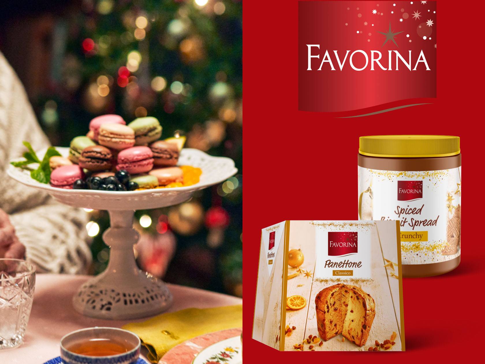 Favorina: panettone un pikanta smērējamā pasta uz svētku galda ar makarūniem.