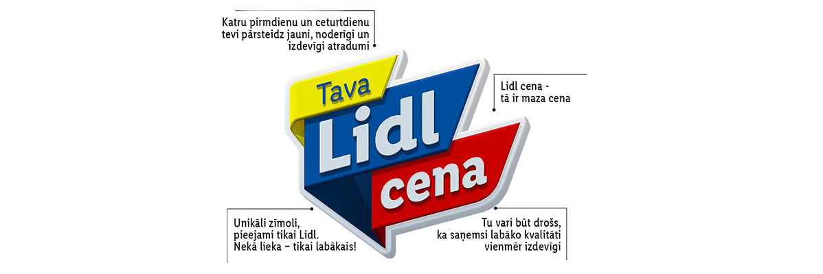 Lidl logotips: 'Tava Lidl cena'